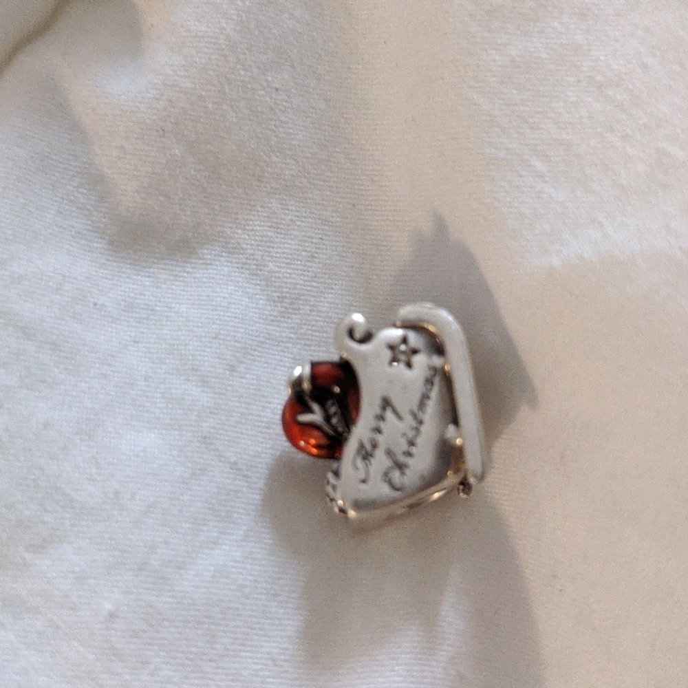 Pandora Silver and Red Christmas Bracelet Charm